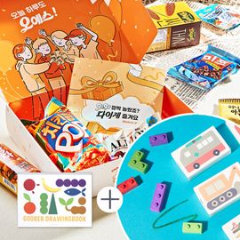 Snack Box + Non-toxic Crayon + Sketchbook_Snack Set, Children's Snacks, Creativity Development, Play Tools, Baby Crayon, Mini Snack_Made in Korea